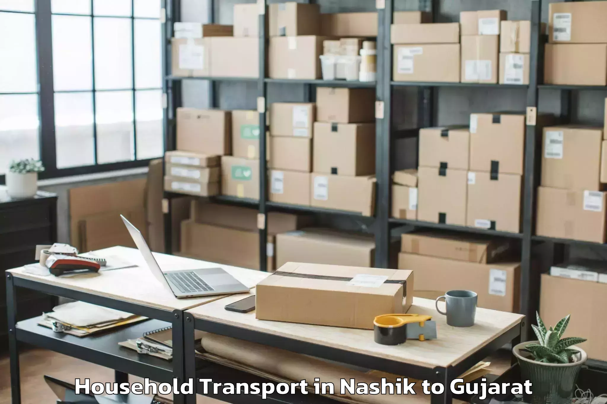 Reliable Nashik to Hansot Household Transport